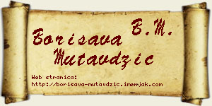 Borisava Mutavdžić vizit kartica
